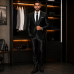 Costume Homme Brillant Noir – Élégance Premium Coupe Moderne