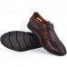 Sandales  confortables 100% cuir Marron LO-40-SM1