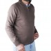 Pull Homme Demi-Zippé Marron chiné - Élégance et Confort  1600