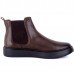 Bottines Pour Homme extra confortable en cuir Marron 963M