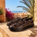 Sandales Homme en Cuir Marron – Confort et Style 342M