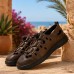 Sandales Homme en Cuir Marron – Confort et Style 342M