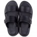 Sandales Pour Homme Très Confortable 100% cuir Noir 1021N