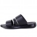 Sandales Pour Homme Très Confortable 100% cuir Noir 1022N