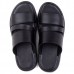 Sandales Pour Homme Très Confortable 100% cuir Noir 1022N