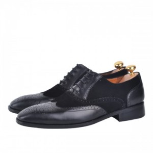 Chaussure Richelieu 100% cuir  Noir AG-1332-DN