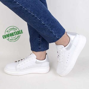 Sneakers pour Femme Confortable 100% cuir BJ-505B