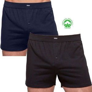 Lot 2 Caleçons Boutonnés en Coton pour Homme