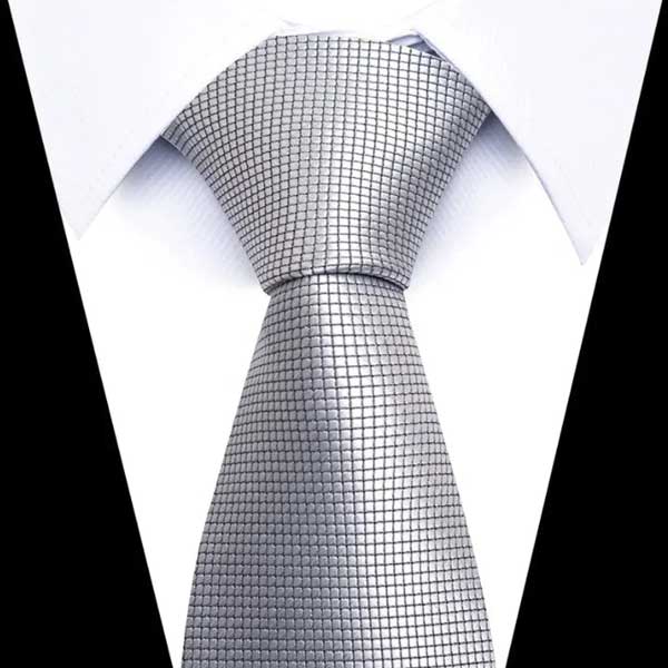 Cravate Pointillée Grise Pour Homme TE509