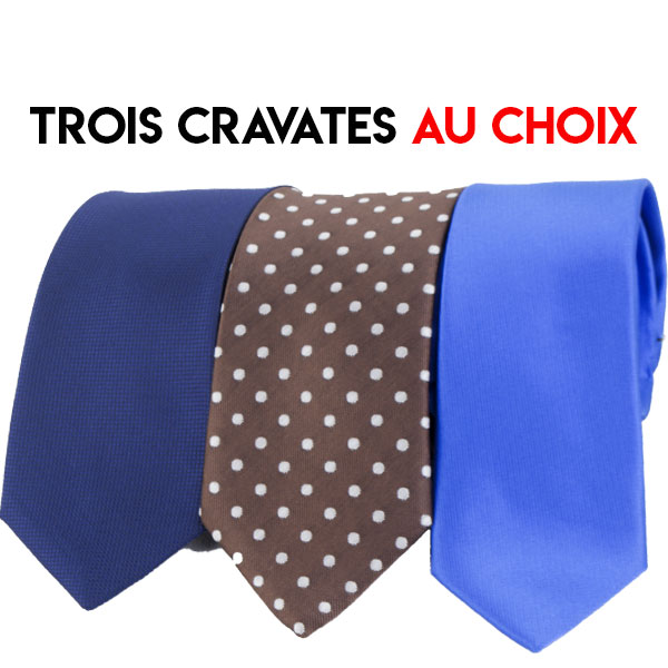 Lot de 3 Cravates Pour Homme TE-019