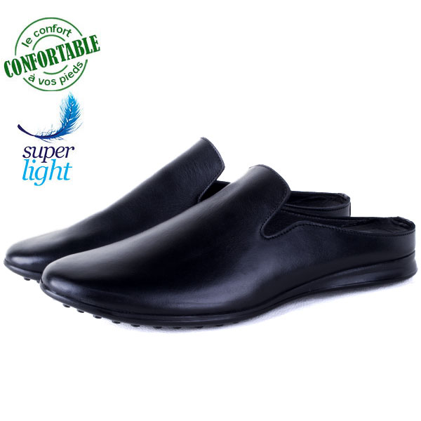 Babouche Homme en Cuir Véritable – Confort et Élégance Traditionnelle 029N
