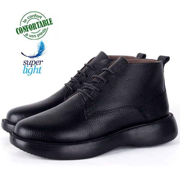 Bottines Homme en Cuir Véritable – Ultralégères et Confort Exceptionnel S011
