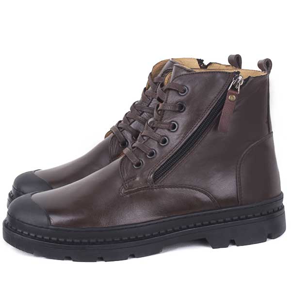 Bottines Très Chic Pour Homme extra confortable en cuir Marron  KW-540CM