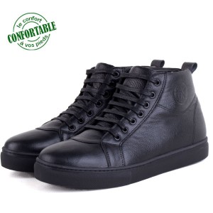 Baskets Montants pour Homme 100% Cuir EXTRA Confortable AZ-253N