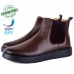 Bottines Pour Homme extra confortable en cuir Marron 963M