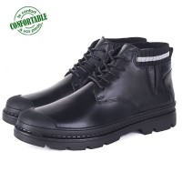 Bottines Chic Pour Homme en cuir noir  KW-754NW