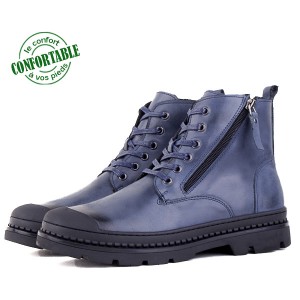 Bottines Très Chic Pour Homme extra confortable en cuir  KW-540CB