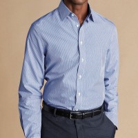 Chemise rayée classique avec poche – Élégance intemporelle pour homme