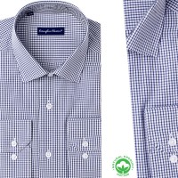 Chemise homme à petits carreaux en coton BN39