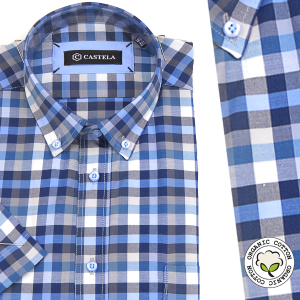 Chemise Pour Homme poly Coton Manches Courtes CH-65