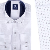 Chemise Homme Imprimée Blanche - Style Moderne et Élégant