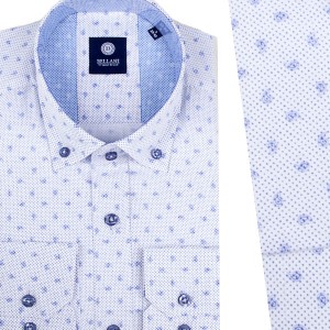 Chemise Homme Imprimée Blanche - Motif Paisley Élégant