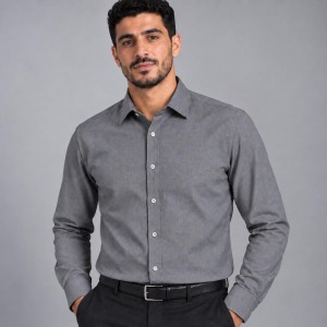 Chemise Homme Manche Longue en Chambray – Chemise Casual Élégante 1509GF