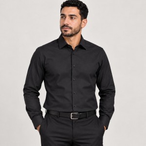 Chemise Homme Manche Longue en Chambray – Chemise Casual Élégante 1509N