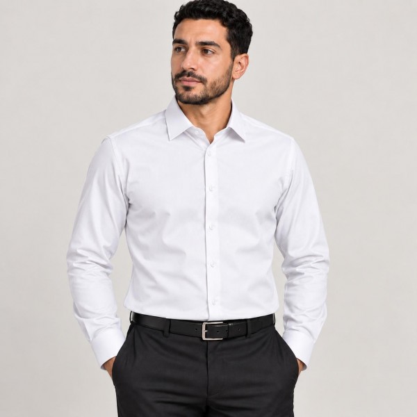 Chemise Homme Manche Longue en Chambray – Chemise Casual Élégante 1509B