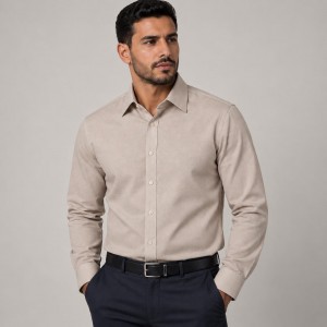 Chemise Homme Manche Longue en Chambray – Chemise Casual Élégante 1509BG