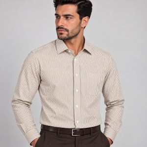 Chemise Homme à Rayures Fines – Coupe Classique Élégante C1809B