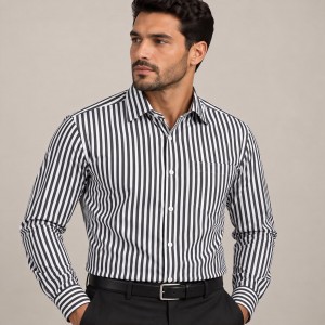Chemise Homme à Rayures Larges – Style Classique & Moderne C2009N