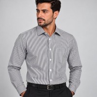 Chemise Homme à Rayures Fines – Coupe Classique Élégante C1809N