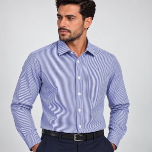Chemise Homme à Rayures Fines – Coupe Classique Élégante C1809M