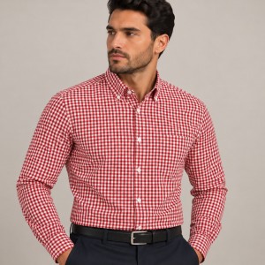 Chemise homme à petits carreaux – Coupe Classique Élégante C1909R