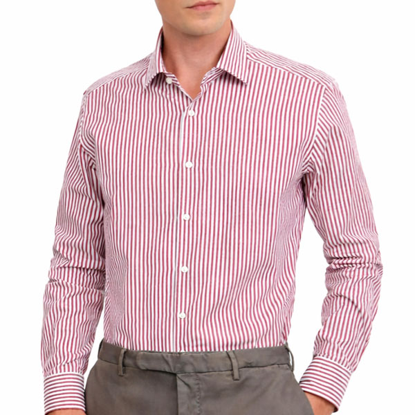 Chemise Rayée Homme en Coton Premium – Coupe Ajustée Élégante 2603R
