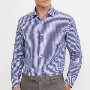 Chemise Homme à Rayures Verticales en Coton – Style Moderne 2603B