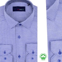 Chemise Homme Chic en Coton Naturel – Motif Élégant R2826