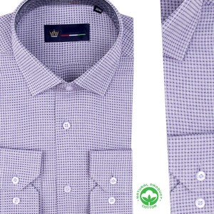 Chemise Homme Coupe Élégante en Coton Motif Moderne R3126