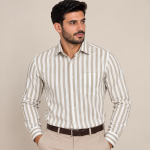 Chemise Homme à Rayures Larges – Style Classique & Moderne C2009K