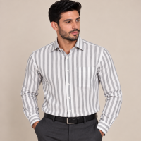 Chemise Homme à Rayures Larges – Style Classique & Moderne C2009G