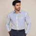Chemise Homme à Rayures Larges – Style Classique & Moderne C2009B