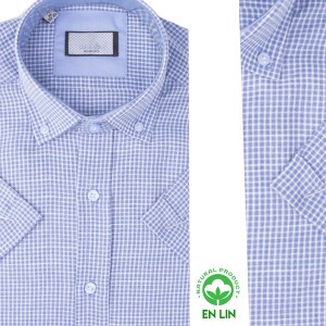 Chemise Homme en Lin à Carreaux – Légère, Respirante et Élégante R267