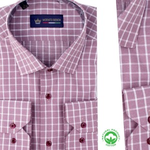 Chemise manches longues à carreaux pour homme – Look soigné R1126