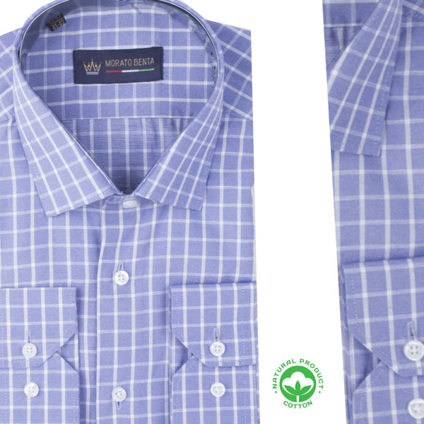 Chemise à carreaux homme manches longues – Confort naturel R0926