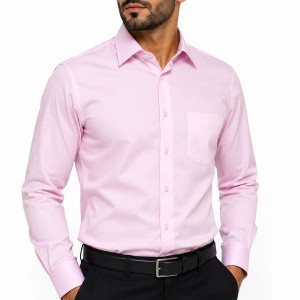 Chemise Homme en Coton Satin – Coupe Élégante – Rose