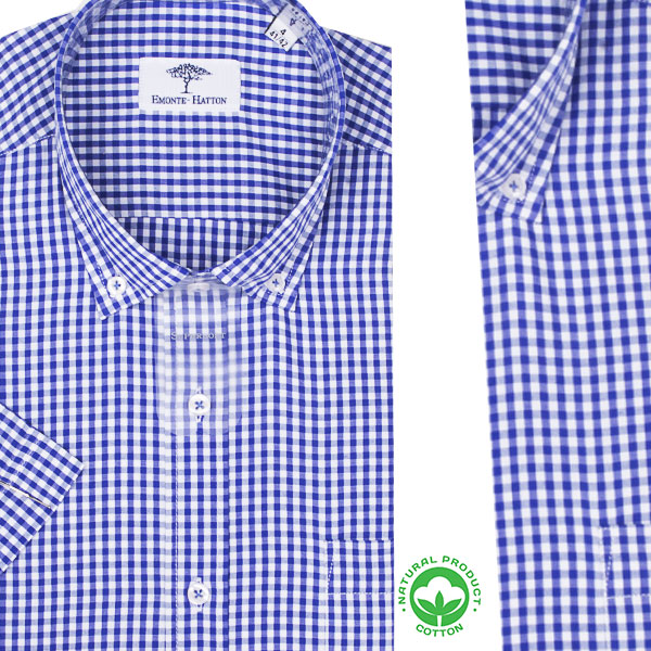 Chemise demi-manche Homme à Petits Carreaux – Élégance Moderne FY14