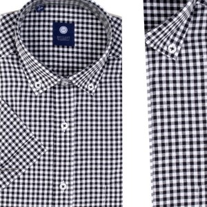 Chemise en Lin demi-manche Homme à Petits Carreaux – N235