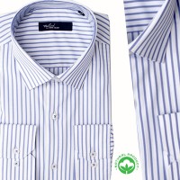 Chemise homme rayée en coton L0707