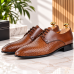 Chaussures de Ville Pour Homme en Cuir Tressé Tabac AG-247T Chaussures de Ville Pour Homme en Cuir Tressé Tabac AG-247T